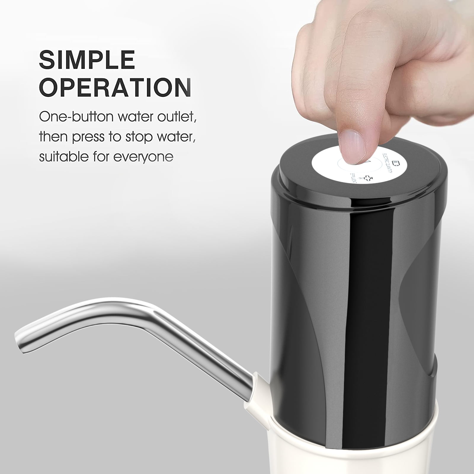 Water Dispenser, Portable Electric Water Bottle Pup For 5 Gallon