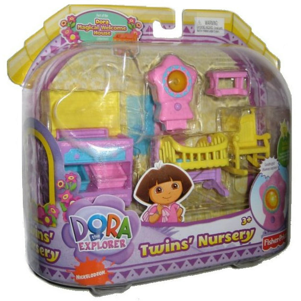 Dora The Explorer Magical House Twins Nursery Toy Doll Play Set