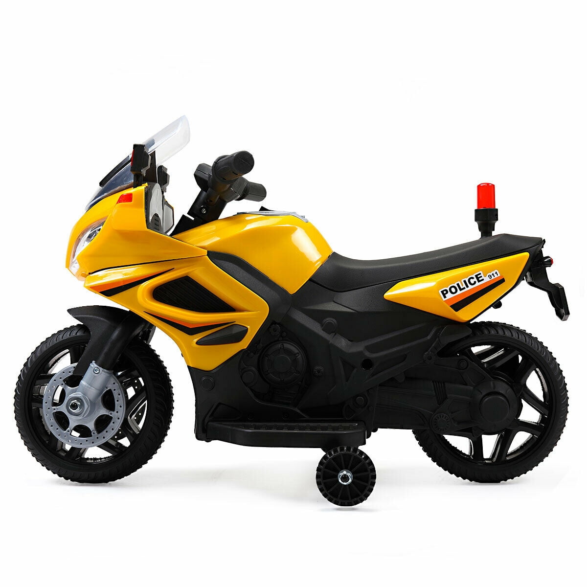Private Jungle Kids Ride on Motorcycle, Red 6V Battery Powered 4 Wheels Motorcycle Toy for Children Boys & Girls,Yellow