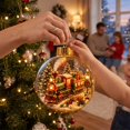 thumbnail image 6 of Glowing Christmas Story Ornament Ball, Light-Up Christmas Tree Ball with Warm LED Light, Festive Keepsake Gift for Home Christmas Party Decoration, 1PC F, 6 of 6