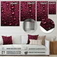 thumbnail image 4 of Designart "Rain-Kissed Red Rose XIII" Roses Metal Wall Art, 4 of 5