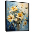 thumbnail image 2 of Designart "Sky-Blue Sunflower Fields" Sunflowers Floater Framed Wall Decor, 2 of 5