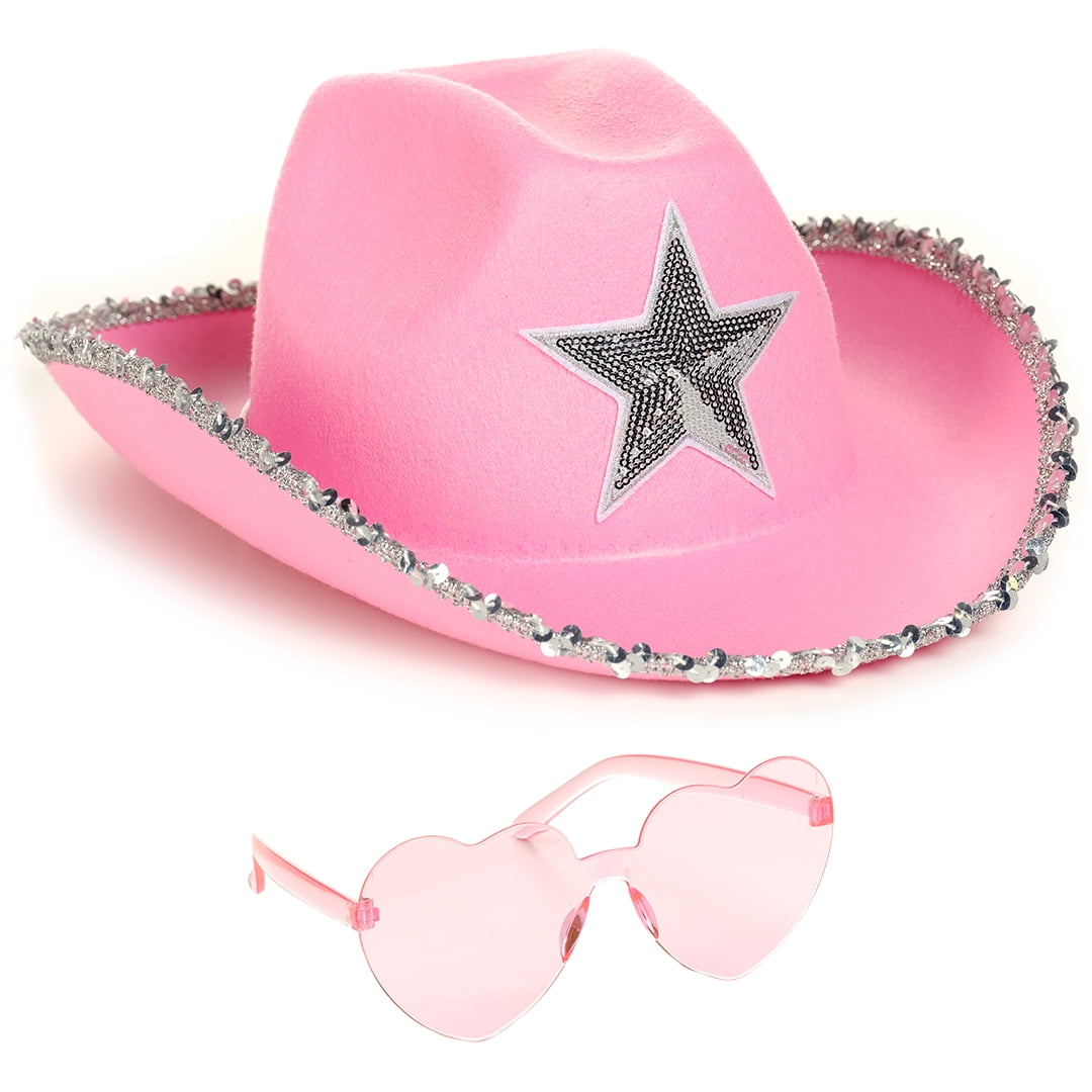 Kids' Pink Cowgirl Hats Apparel Accessories 12 Pieces 