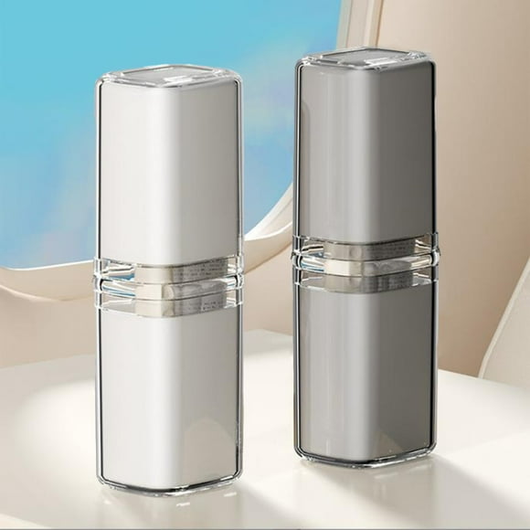 Xihbxyly Vaso de Viaje para Enjuague Bucal, Diseño Dividido para Facilitar La Limpieza, Transparente y a Prueba de Fugas, Tamaño Compacto, Portátil para Viajes de Negocios y Vacaciones, Tamaño 7,2 X