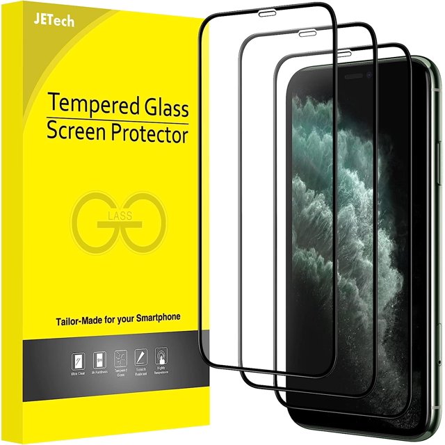Full Coverage Screen Protector for iPhone 11 Pro Max/iPhone XS Max 6.5-Inch, Black Edge, 9H Tempered Glass Film