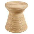 thumbnail image 2 of Tavi Hourglass Natural Rattan Round Side Table in Natural, 2 of 7