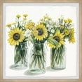 thumbnail image 2 of Sunflowers Wall Art Print Framed, 18x18 Inch Coastal Home Decor, Abstract Digital Painting for Living Room, 2 of 6
