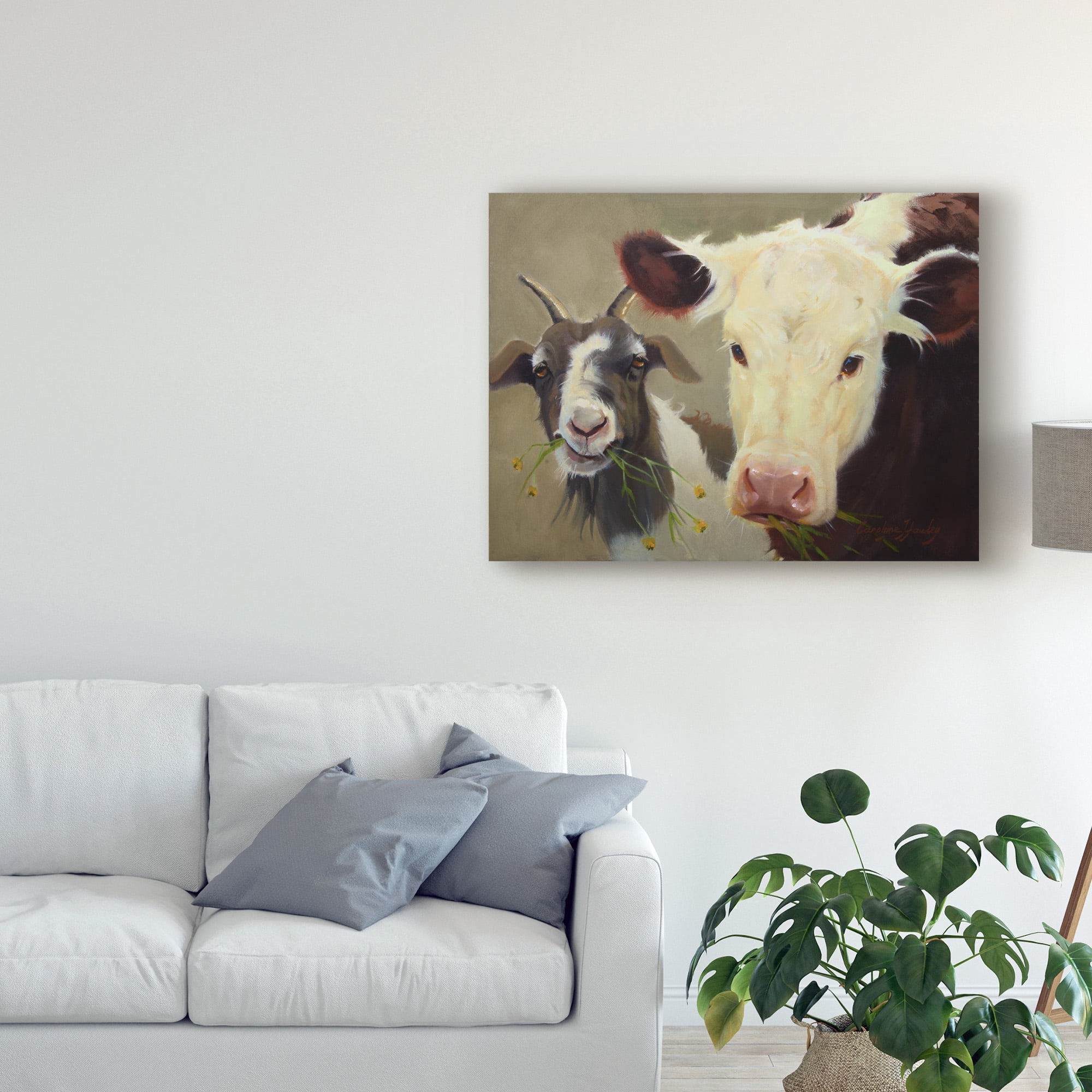 Trademark Fine Art 'Farm Pals I' Canvas Art by Carolyne Hawley
