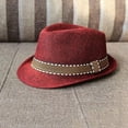 thumbnail image 5 of Hariumiu Hat Unisex Kids Fashion Cool Jazz Pitched Crown Short Brim Hat Cap Fedora Hat, 5 of 8