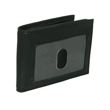 Buxton Mens Leather ID Credit Card Billfold Wallet, Black