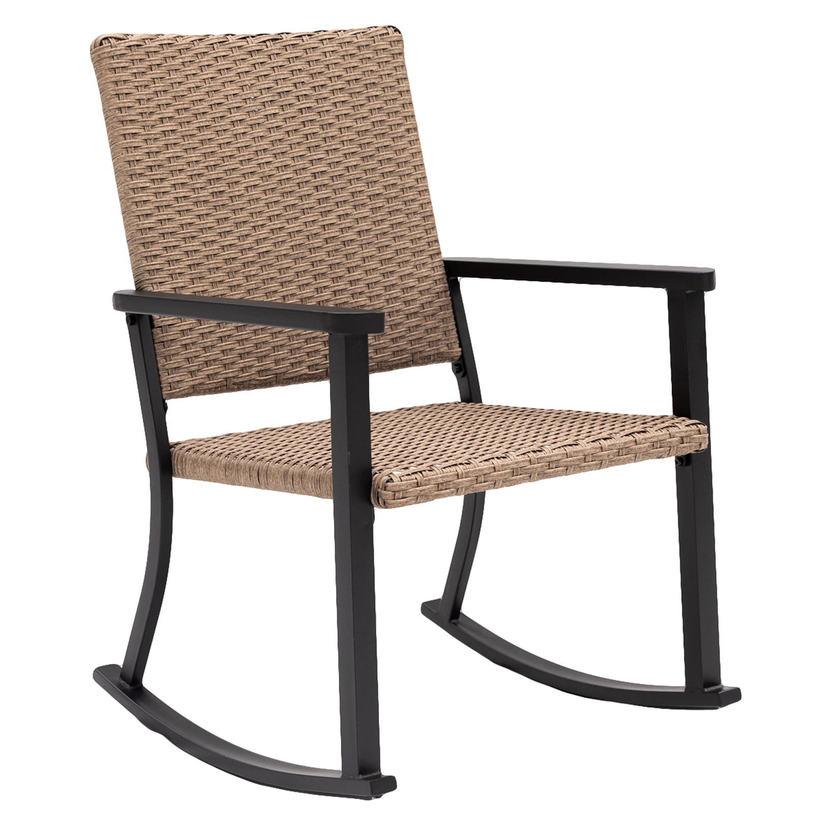 CHopetree Outdoor Rocking Chair for Outside Patio Porch, Metal Frame