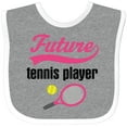 thumbnail image 3 of Inktastic Future Tennis Player Baby Girl Girls Baby Bib, 3 of 4