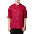thumbnail image 2 of Chaqueta de para proteger de Manga 3/4, Uniformes de para proteger de Cocina, Unisex - rojo BLESIY Chaqueta de chef unisex, 2 of 8