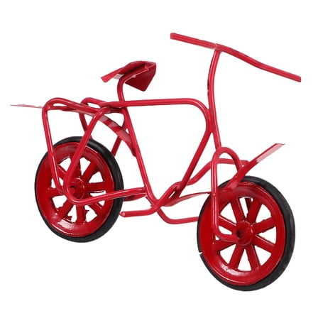 KALLORY Bicycle Model Iron Red Miniature Bike 1Pcs 3.0*2.0*1.6in Bike Enthusiasts