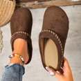 thumbnail image 6 of uublik Women Slippers Breathable Fabric Soft Sole House Shoes Non Slip Slippers, Brown, 6 of 6