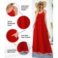 thumbnail image 3 of Vestido Wolddress 2025 para mujer, casual, sin mangas, talla grande, rojo, 3 of 6