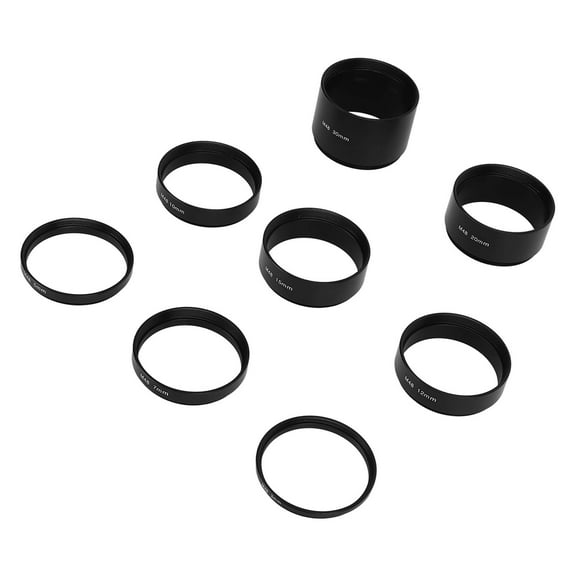 8 PCS M48X0.75 Focal Length Extension Tube Kit 3 5 7 10 12 15 20 30mm Extending Ring for Astronomical Telescope Photography