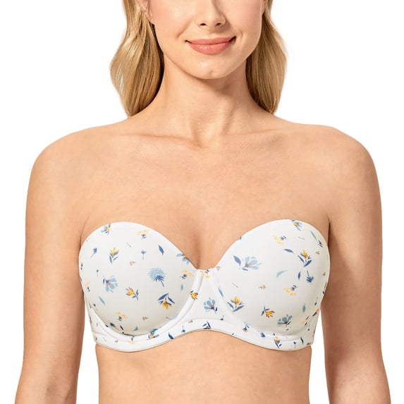 DELIMIRA Women's Underwire Contour Multiway Full Coverage Strapless Bra Plus Size