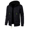 thumbnail image 2 of Fengqque Mens Fashion Casual Hoodies Full Zip Cardigan Casual Regular Long Sleeved Fit Hooded Jacket Black XXXL(XXXL), 2 of 6