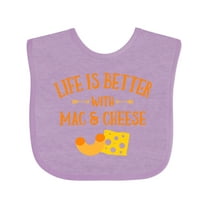 Inktastic Life's Better Mac & Cheese Boys or Girls Baby Bib