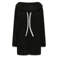 thumbnail image 6 of aidice Summer Jumpsuits for Womens Casual Drawstring Hooded Long Sleeve Loose Shorts Rompers with Pockets, 6 of 7