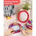 thumbnail image 3 of Weloille Round Knitting Looms Set Kit, Tool with Hook Needle And Pompom Maker Knitting Sewing Tools Accessory Color Random, 3 of 9