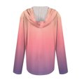 thumbnail image 5 of T-Shirt for Women Women's Fashion Long Sleeve Button Up Casual Hooded Printed T-Shirt Top, 5 of 5