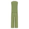 thumbnail image 4 of Birdeem Blouses pour Femmes Mode Col Rond Sans Manches et Pantalons Longs Taille Élastique Ensemble Décontracté, 4 of 12