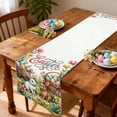 thumbnail image 4 of Kbndieu Happy Easter Table Runner Spring Holiday Centerpiece Floral Eggs Bunny Kitchen Dining Table Decoration for Indoor Outdoor Home Party Decor, 4 of 7
