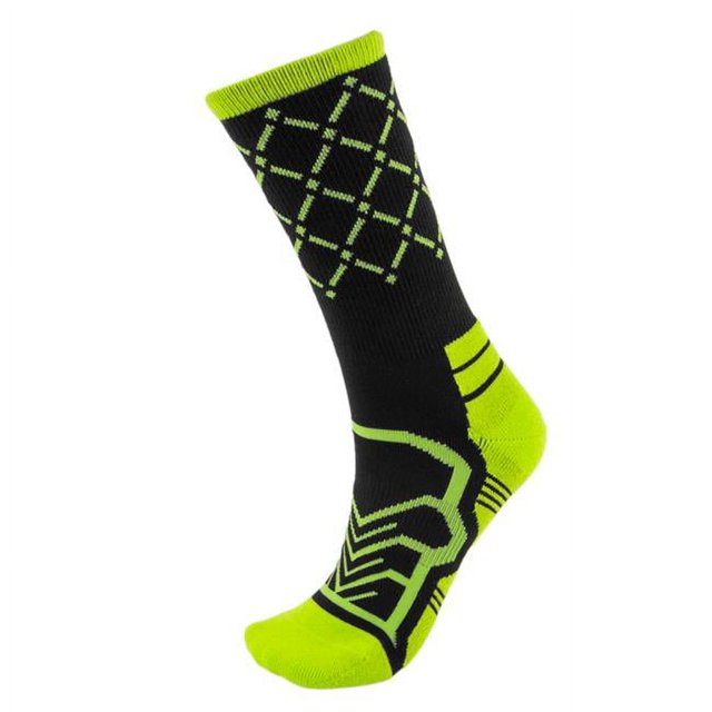 Brybelly SSOC-015M Basketball Compression Socks, Black & Green - Medium
