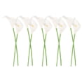 thumbnail image 4 of 10pcs elegante realista tacto real artificial PU Calla Lily ramos de flores nupcial boda ramos de flores (blanco), 4 of 6