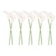 thumbnail image 2 of BRIGHTFUFU 10 ramos de flores artificiales de cala de poliuretano, elegantes y realistas, para novias y bodas (blancos), 2 of 7