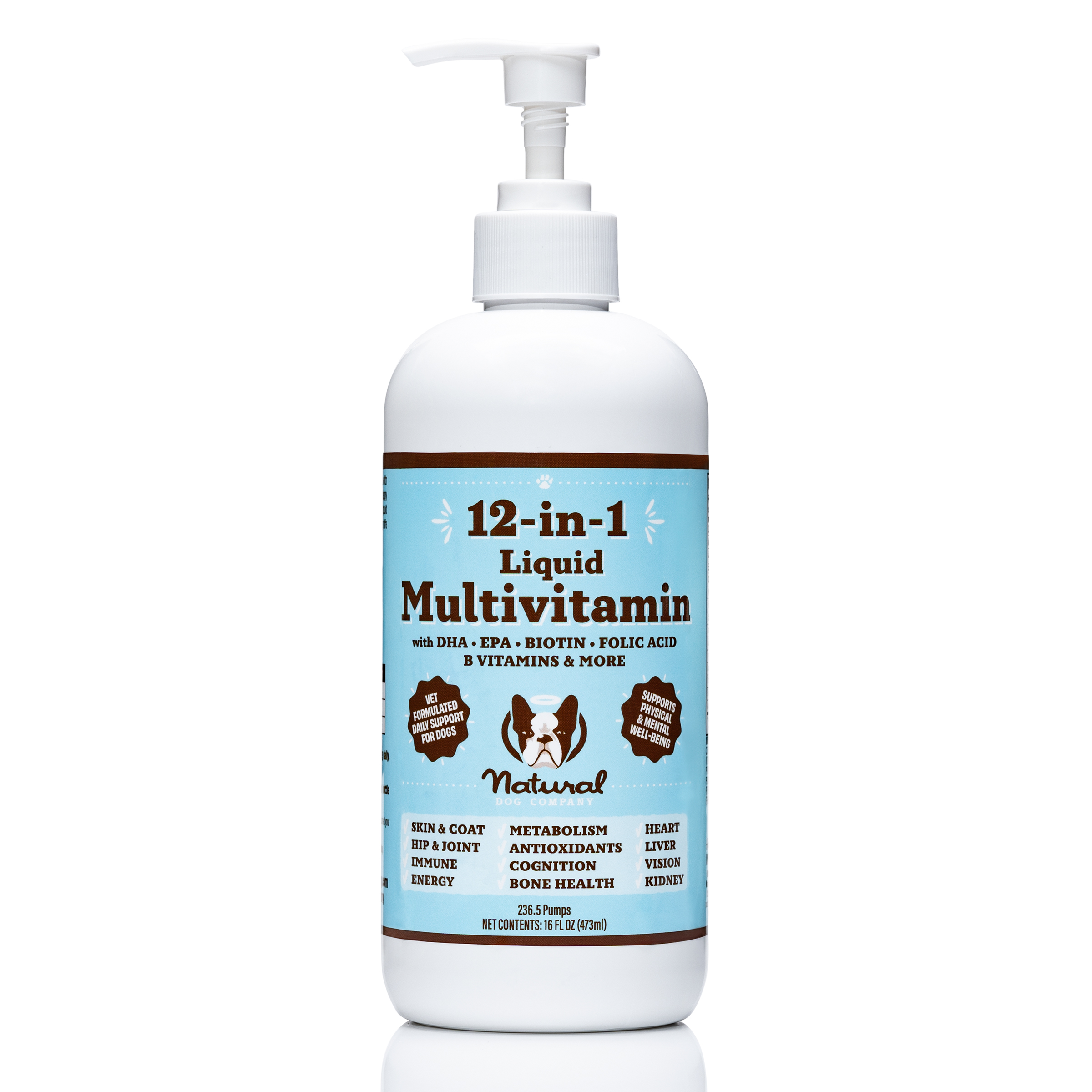 Natural Dog Company Liquid Multivitamin Supplement for Dogs, 16 oz
