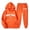 Orange, variant on Wyobmus Womens 2 Piece Outfits Lounge Hoodie Sweatsuit Sets Letter Printed Long Sleeve Sweatshirt Baggy Fall Fashion Sweatpants With Pockets Black