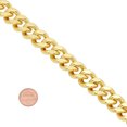 thumbnail image 3 of 14.6mm 14k Yellow Gold Plated Flat Cuban Link Curb Chain Necklace, 24 inches, 3 of 7