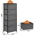 thumbnail image 2 of LLLLZASD Fabric Dresser with 5 Drawers, Vertical Dresser Storage Tower, Storage Cabinet Organizer Unit for Bedroom, Living Room, Closet, Entryway, Hallway, Nursery Room, 2 of 8