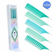 Vellen Hair Ultimate Highlight Comb Set Heat Resistant, PEI Material 430°F Heat Resistant, for Babylight and Chunky Highlight - 5 Sizes (Mint)