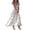 White, variant on Women's Patriotic Star Print V-Neck Short Sleeve Maxi Dress, Flowing A-Line Summer Casual Dress for 4th of July & Beach Vacations,Black L