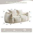 thumbnail image 5 of Giant Bean Bag Couch for Adults, Ultra Soft Fluffy Loveseat Bean Bag Sofa, Oversized Chase Lounge Chair Indoor for Living Room Bedroom, No Assembly Required Cozy Reading Chair with Pillows, White, 5 of 6
