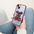 thumbnail image 6 of SOATUTO Cool Bear Shockproof Clear Phone Case Cover 3D Bear Luxury For iPhone 13 Pro 6.1 inch - Rose Gold, 6 of 7