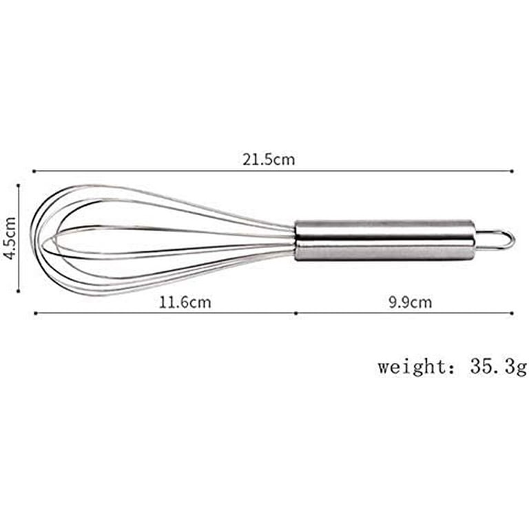 Stainless Steel Small Whisk for Cheese, Coffee, Eggs, Very Handy (6 Inches)