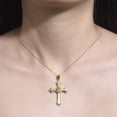 thumbnail image 2 of RYLOS Necklace Yellow Gold 14K Cross Necklace Gemstone &  Diamonds Pendant With 18" Chain 6X4MM Citrine November Birthstone Womens Jewelry Gold Necklace, 2 of 6