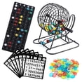 thumbnail image 1 of Set de juego de bingo Homwom Deluxe con 18 cartas, 150 fichas y 75 bolas, 1 of 7