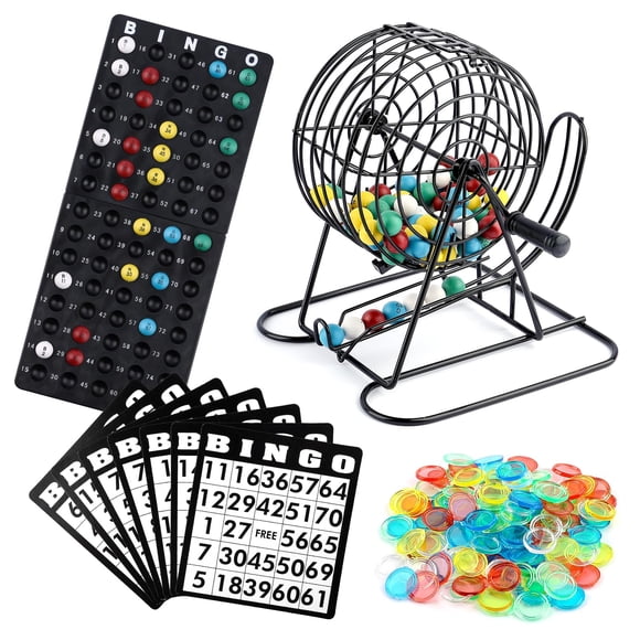 Set de juego de bingo Homwom Deluxe con 18 cartas, 150 fichas y 75 bolas