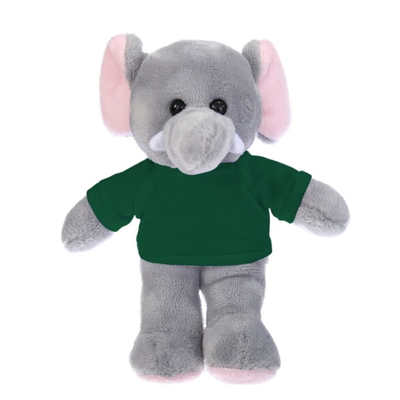 Plushland 8 Inch Floppy Elephant with Tee Plush Stuffed Animal Personalized Gift - Custom Text on Shirt - Great Present for Mothers Day, Valentine Day, Graduation Day, Birthday