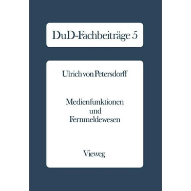 Dud-Fachbeiträge: Medienfunktionen Und Fernmeldewesen (Paperback)