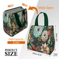 thumbnail image 3 of Pioneer Flower Floral Print Pattern Insulated Lunch Bag for Women & Adults,Large Portable Soft Cooler Lunch Bag,Thermal Food Storage Tote with Pearl Cotton,8.66L,8.75x5.75x9.5 Inch, 3 of 6
