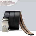 thumbnail image 4 of YOORAN Men's Leather Ratchet Belts 2 Pack Adjustable Click Belt Set for Dress & Casual, Custom Fit 1 3/8" (35mm) -Trim to Fit, 4 of 6