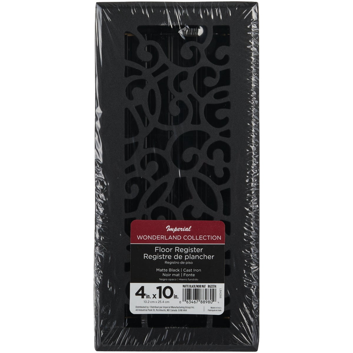 Imperial Wonderland 4 In. x 10 In. Cast Iron Steel Floor Register RG3374