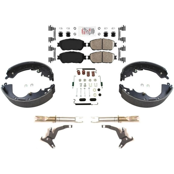 AmeriPro Premium Ceramic Disc Brake Pads and Shoes For Toyota Sienna 04-10